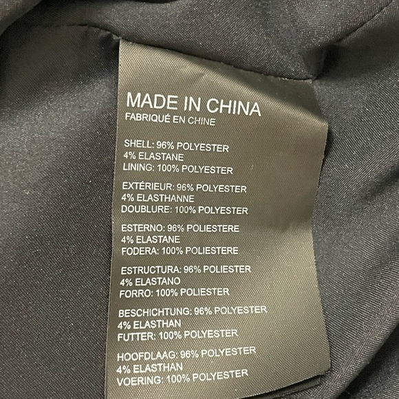 Club Monaco Women's  Blue Navy  Ruffled Sleeveless Lined Stretch Sz 4 - Picture 15 of 16